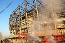 南京建工集團(tuán)青奧體育公園SG2標(biāo)體育館鋼結(jié)構(gòu)順利對接